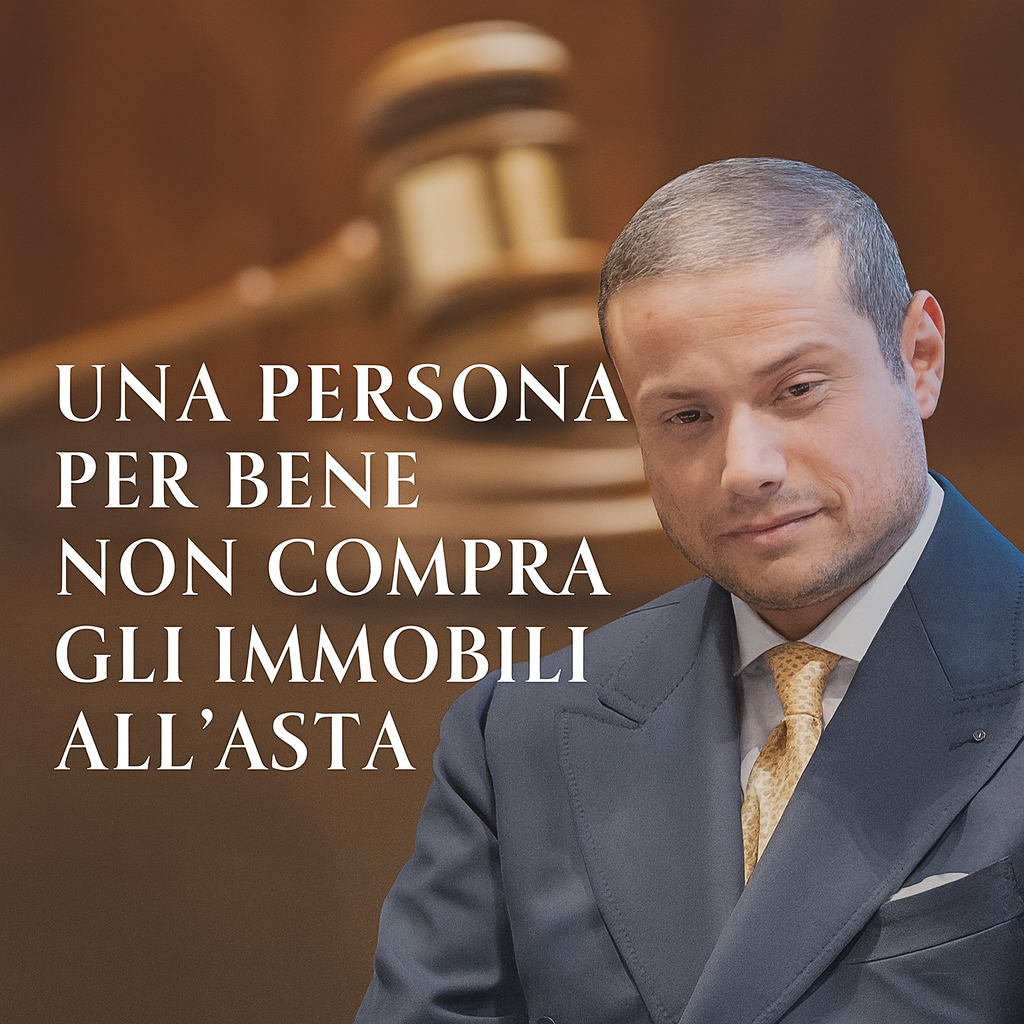 “Una persona per bene non compra gli immobili all’asta”