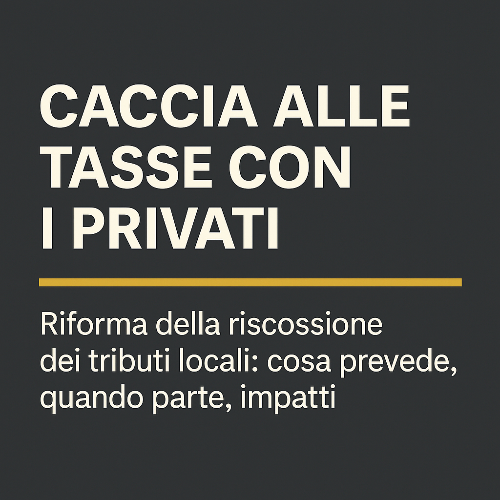 AMCO incaricata di riscuotere le tasse